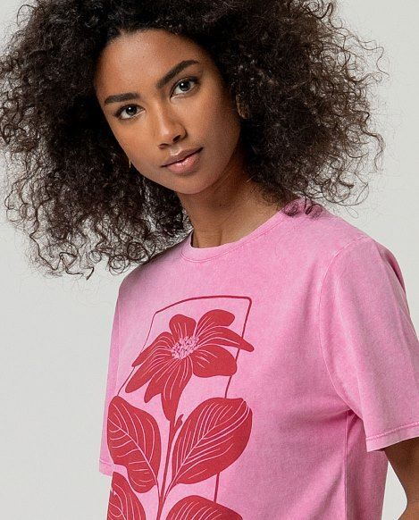 Camiseta manga corta Rosa Flor SURKANA - Imagen 3
