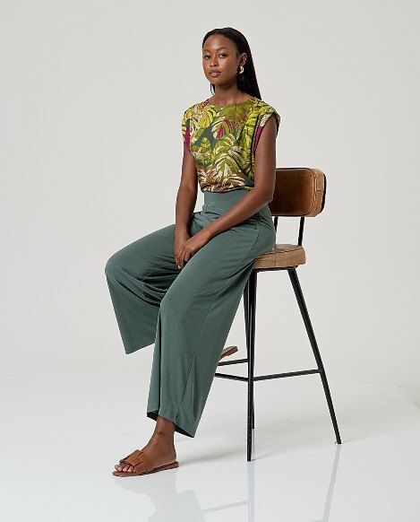 Pantalon ancho Verde Botella SURKANA - Imagen 3